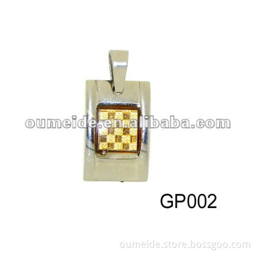 OEM/ODM Metal Factory stainless steel pendant with gold plating